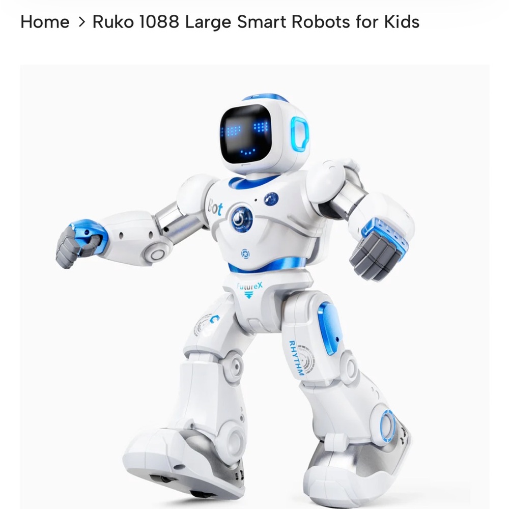 Ruko 1088 large White & Blue Kids Interactive Robot Toy